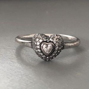 Pandora Silver Heart Ring